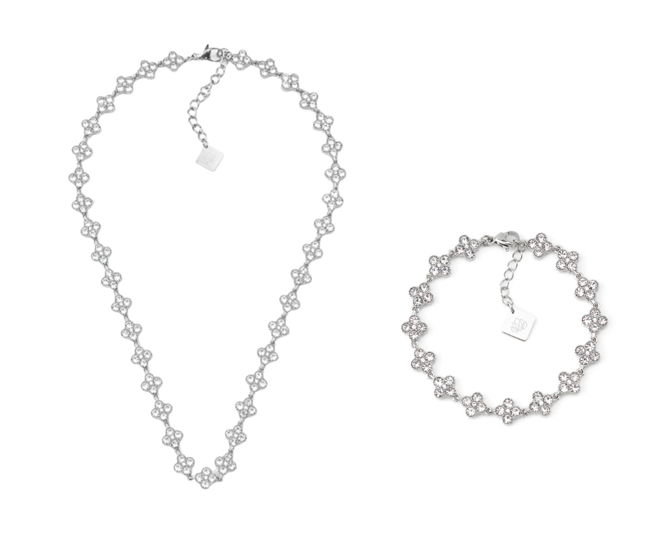 Caelis Silver Necklace & Bracelet Set — Jewelry Gift Set
