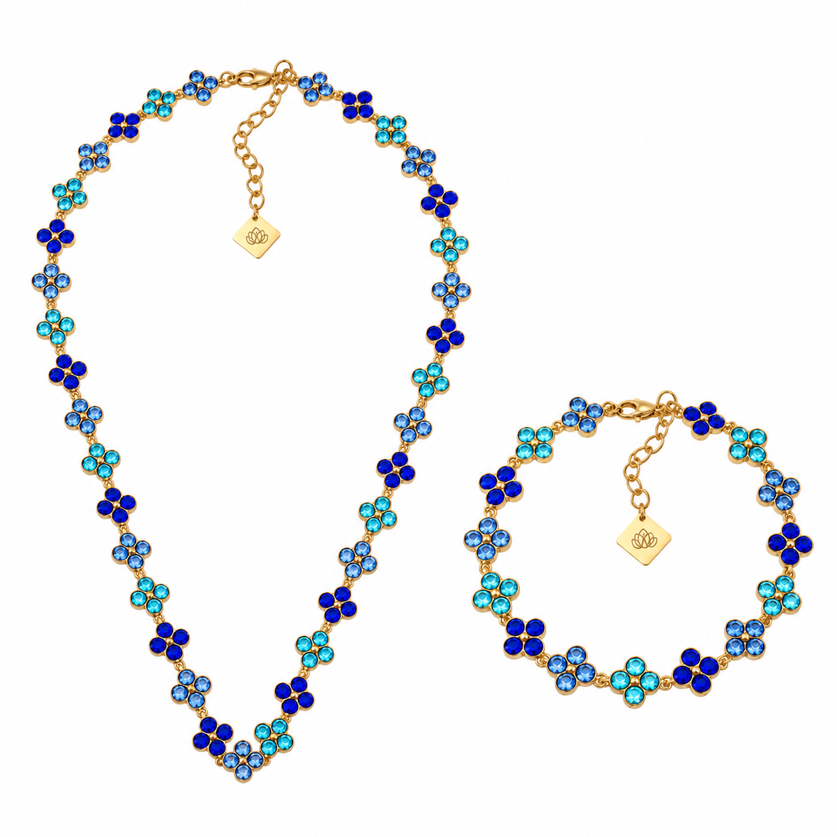 Caelis Sapphire Necklace & Bracelet Set — Jewelry Gift Set