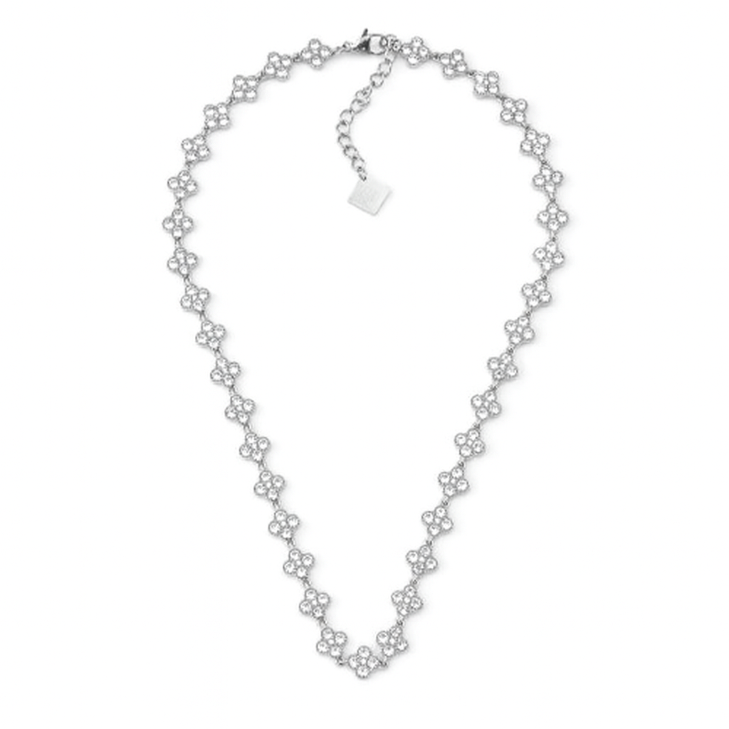 Caélis Necklace – Silver 18" with Clear Zirconia