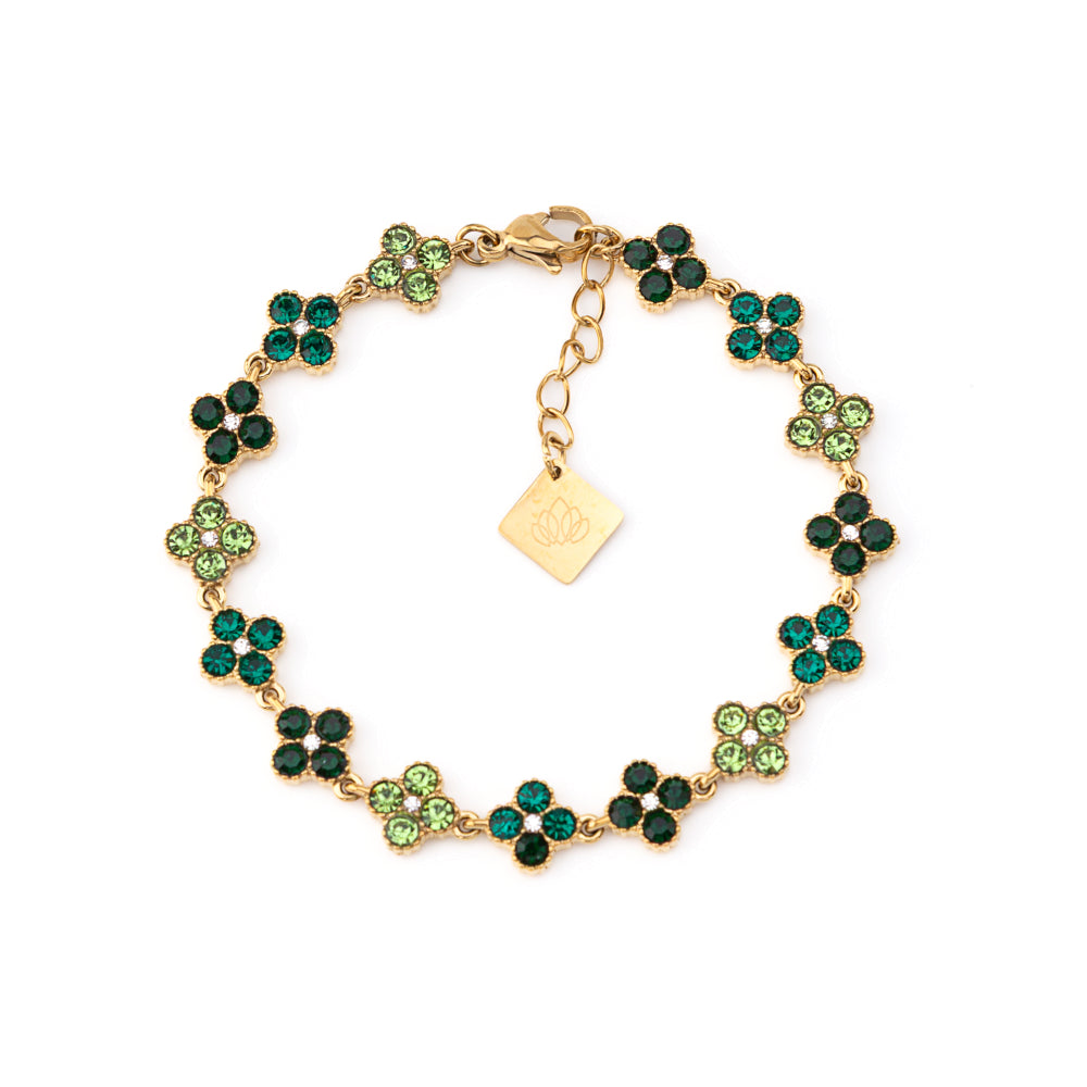 Caélis Bracelet – Green 6,5" with Emerald Zirconia
