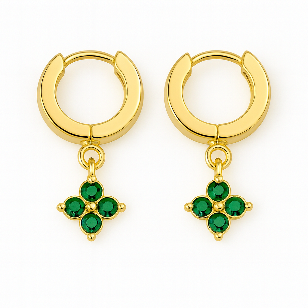 Caélis Necklace 2,5" Green - with Emerald Zirconia