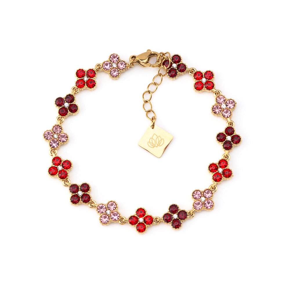 Caélis Bracelet – Red 6,5" with Garnet Zirconia