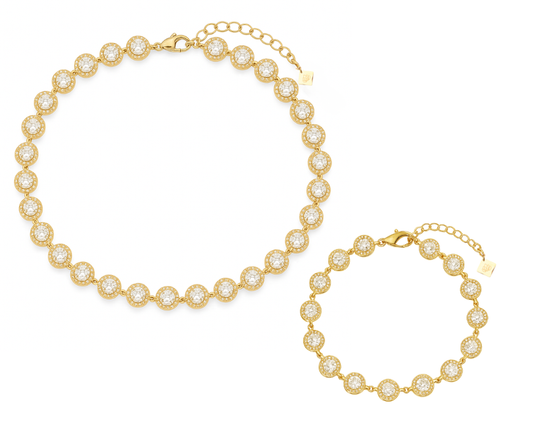 Celestéa Gold Necklace & Bracelet Set — Jewelry Gift Set