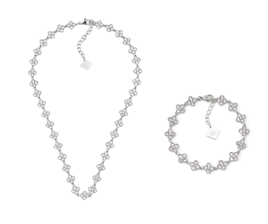 Caelis Silver Necklace & Bracelet Set — Jewelry Gift Set