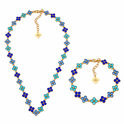 Caelis Sapphire Necklace & Bracelet Set — Jewelry Gift Set