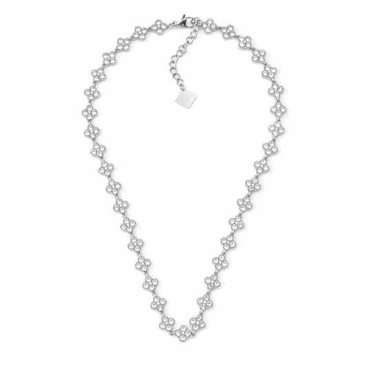 Caélis Necklace – Silver 18" with Clear Zirconia