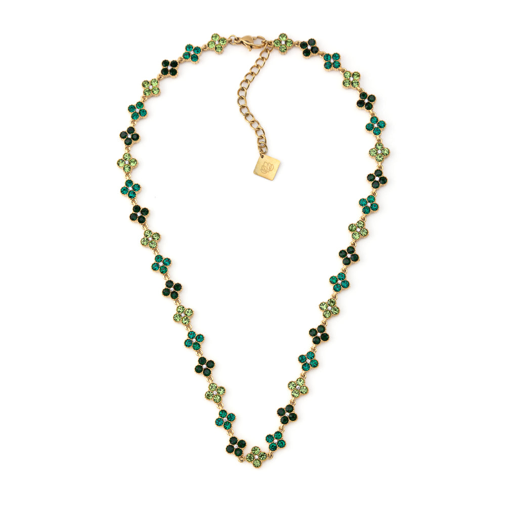 Caélis Necklace – Green 18" with Emerald Zirconia