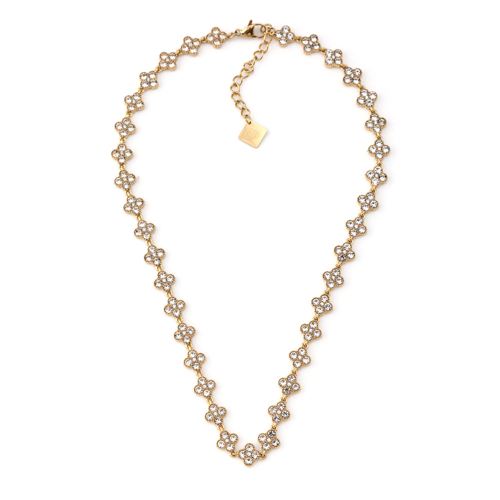 Caélis Necklace – Gold 18" with Clear Zirconia