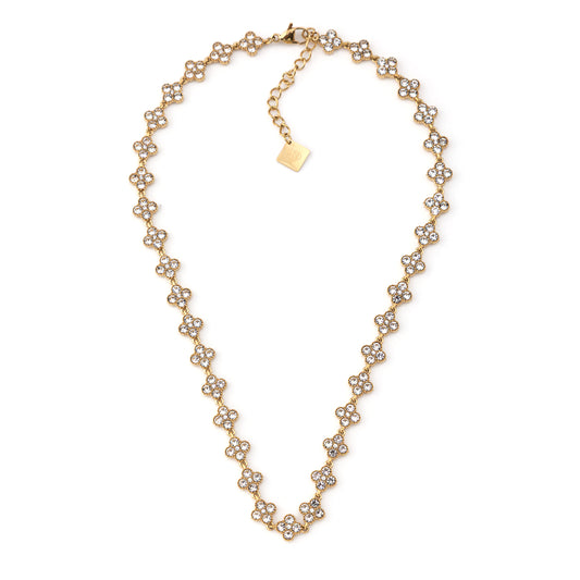 Caélis Necklace – Gold 18" with Clear Zirconia