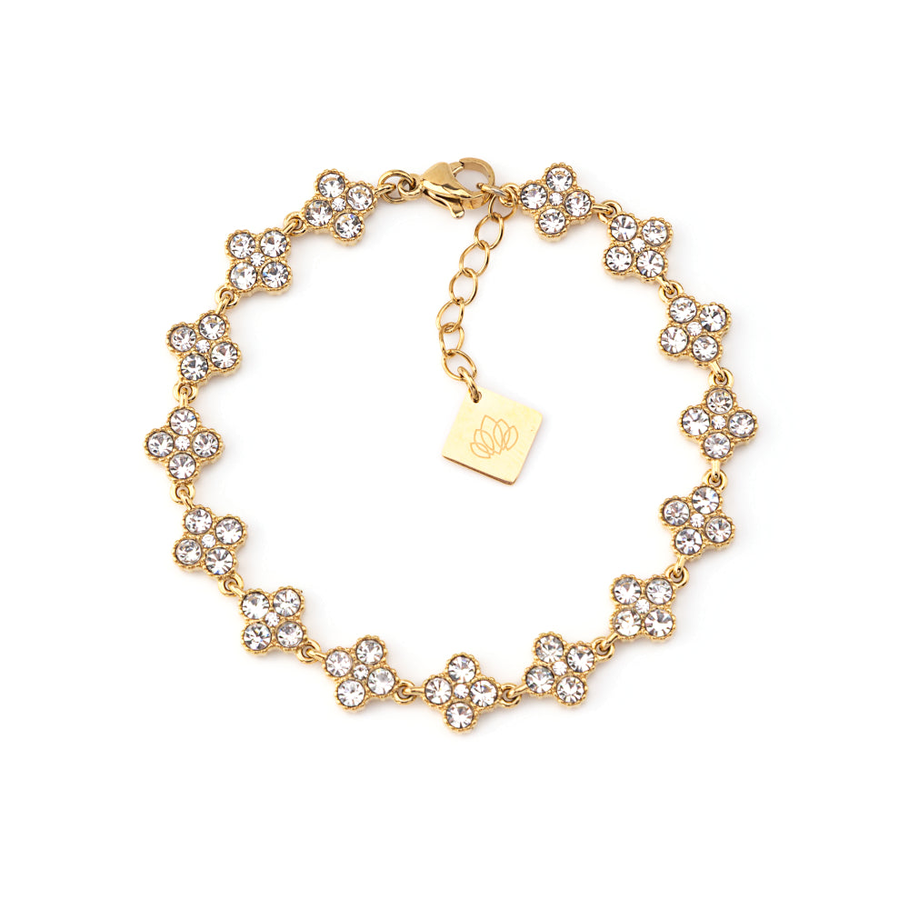 Bracelet Caélis – Or 16,5 cm avec zircone transparente