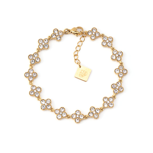 Caélis Bracelet – Gold 6,5" with Clear Zirconia